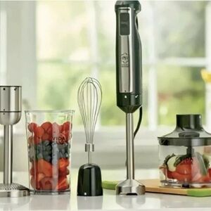VIDA Stainless Steel Hand Blender Set - Silver and Black